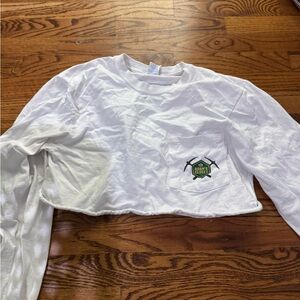 White UNC Charlotte Long Sleeve Shirt with Pocket